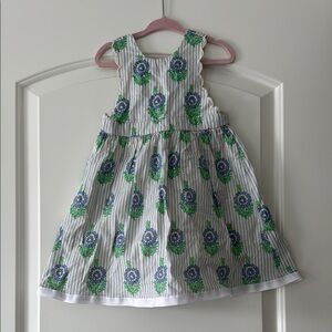 Petit Peony Floral Striped Kids Dress - Size 3Y